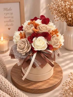 Bukiet Świec Sojowych Jesienny Prezent Dekoracja Jesienna Flower Box