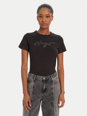 HUGO T-Shirt Deloris 50532137 Czarny Regular Fit