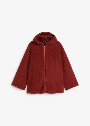 Bluza rozpinana z polaru baranka,  rozszerzana ku dołowi, z rozcięciami po bokach