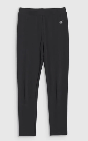 4F legginsy dziecięce bawełniane 4FJWMM00TTIGF220 czarne (158)