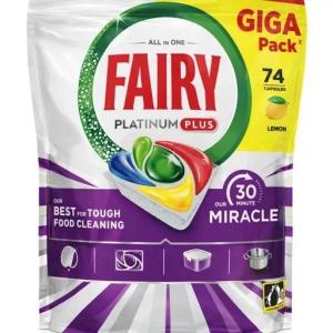 FAIRY PLATINUM PLUS 30 MINUTE MIRACLE KAPSYŁKI DO ZMYWARKI 74SZT