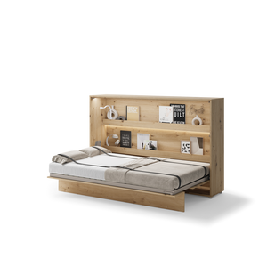 Półkotapczan poziomy BC-05 Bed Concept 120x200 cm 120x200 cm | Dąb artisan | składany | funkcjonalny | oszczędność przestrzeni