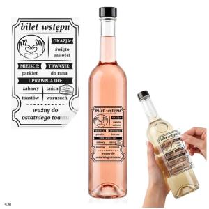 Butelka z etykietą FUTURA 500 ml WÓDKA WESELNA + zakrętka aluminiowa GPI