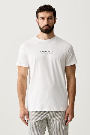 Trussardi T-shirt męski bawełniany