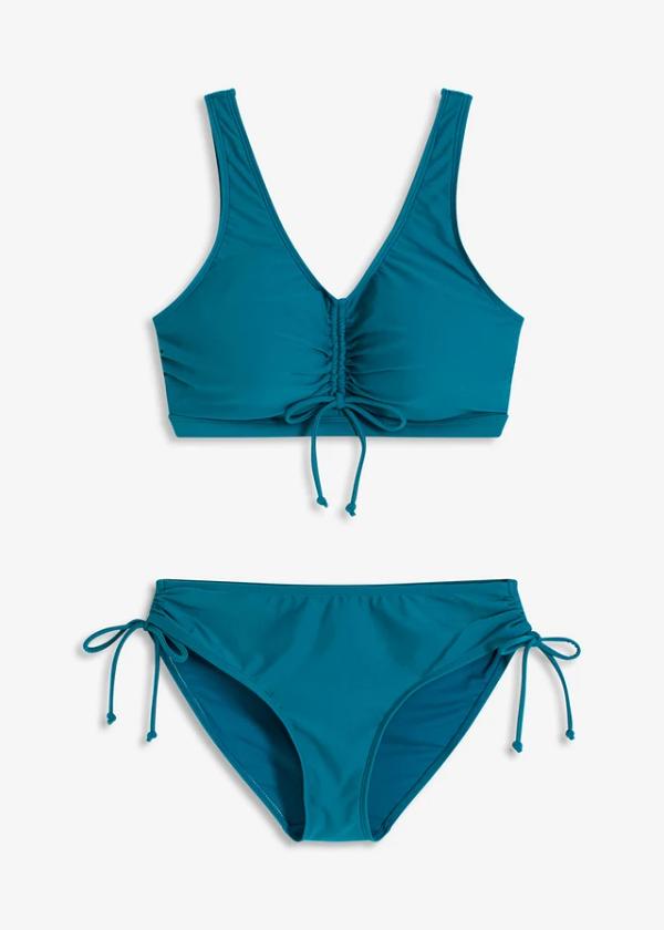 Bikini bustier (2 części) z troczkami