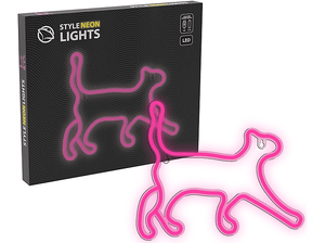 Neon LED MANTA Style Lights Kot Różowy SNL70PK