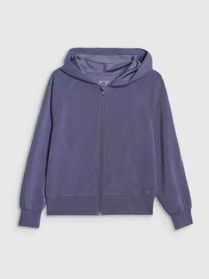 4F bluza damska na zamek z kapturem 4FWAW25TSWSF1835 niebieska (XS)