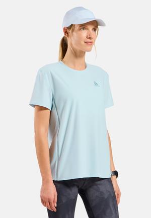 Koszulka z krótkim rękawem damska ODLO T-shirt crew neck s/s ZEROWEIGHT CHILL-TEC niebieska (L)