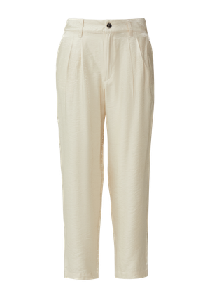 Barrel Leg Hose aus glänzendem Satin