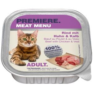 PREMIERE Meat Menu Adult Wołowina z kurczakiem i cielęciną 64x100 g