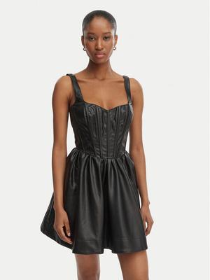 Bardot Sukienka z imitacji skóry Savoy 60114DB Czarny Regular Fit