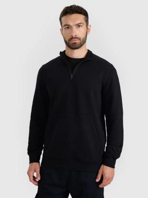 4F bluza męska bawełniana 4FWAW25TSWSM1902 czarny (S)