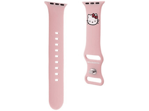 Pasek HELLO KITTY do Apple Watch 38/40/41mm Silicone Kitty Head Różowy HKAWMSCHBLP