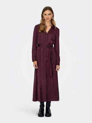 ONLY Sukienka koszulowa Mika 15361725 Bordowy Regular Fit