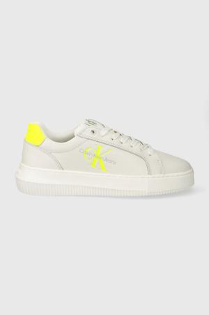 Calvin Klein Jeans sneakersy skórzane YW0YW00823 CHUNKY CUPSOLE MONOLOGO W