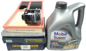 FILTRY 4L OLEJU MOBIL 10W40 IBIZA III IV FABIA I II POLO IV V 1.4 16V