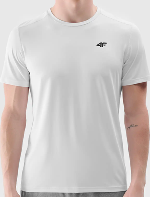 4F t-shirt do ćwiczeń koszulka męska 4FWSS25TFTSM1343 biała (XL)