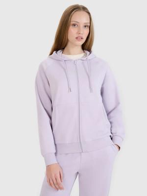 4F bluza damska dresowa z kapturem 4FWSS25TSWSF1541 fioletowa (XS)