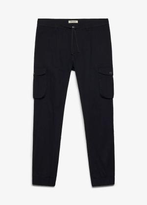 Spodnie bojówki regular fit z czystej bawełny, tapered fit