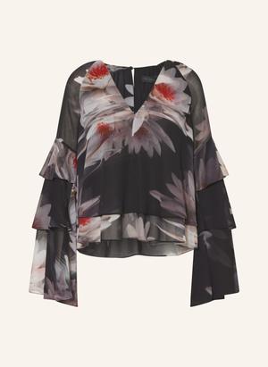 Ted Baker Bluzka Koszulowa Jarlah Z Falbanami schwarz