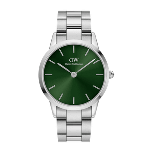 Daniel Wellington DW Watch Iconic Link Emerald Green Silver 40mm