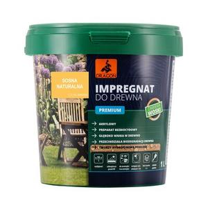 Impregnat akrylowy do drewna PREMIUM 1 l sosna naturalna Dragon