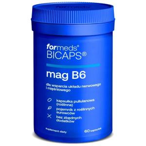 ForMeds BICAPS MAG B6 60 kaps. Magnez z Witaminą B6 SKURCZE ODPORNOŚĆ KOŚCI