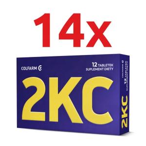 Zestaw 14 sztuk 2KC, 12 tabletek Suplement diety Colfarm