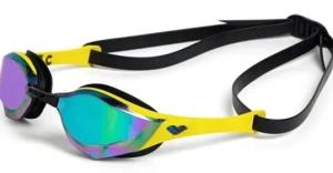 Okulary startowe Arena Cobra Edge Swipe Mirror Emerald Yellow Black