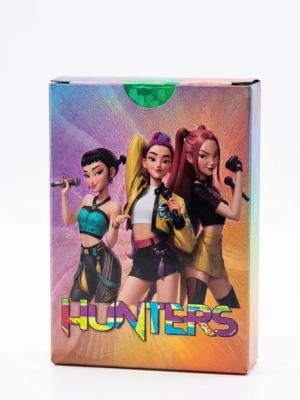 Karty Kolekcjonerskie Tęczowe K-Pop Demon Hunters Huntrix 50 Sztuk Rainbow Na Prezent Urodziny Dziecko