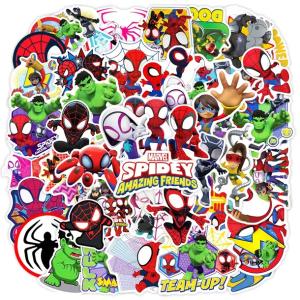 MARVEL NAKLEJKI DLA DZIECI ZESTAW SPIDEY I SUPER KUMPLE 50 SZTUK