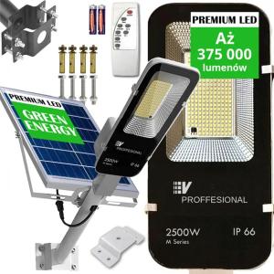 LAMPA SOLARNA LED MOCNA VOGLER 2500W czujnikiem RUCHU RADAR