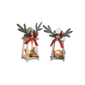 Drewniana latarnia LED