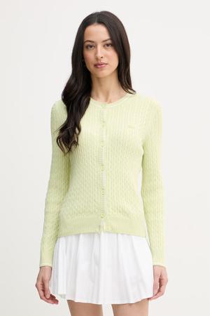 Lacoste kardigan damski z bawełną