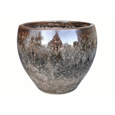Donica mrozoodporna Glazed Belly Falling Brown 23 x 19 cm brązowy