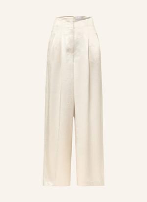 Mrs & Hugs Spodnie Marlene Z Satyny beige