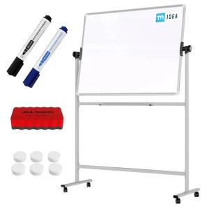 Tablica mobilna obrotowa dwustronna suchościeralna magnetyczna 120x90 cm