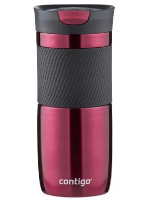 KUBEK TERMICZNY CONTIGO BYRON ANTYPOŚLIZGOWY SZCZELNY - BORDOWY 470ML