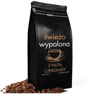 Kawa ziarnista 1kg ŚWIEŻO PALONA 100% Arabica smakowa CZEKOLADA Do ekspresu