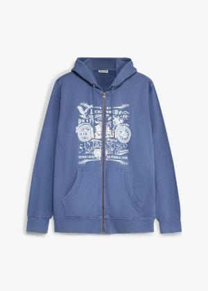 Bluza rozpinana z kapturem, z czystej bawełny