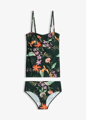 Tankini bandeau z kopertowym dekoltem  (2 części)
