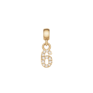 Daniel Wellington DW Charm Number 6 Gold