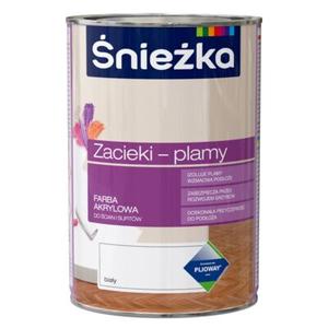 Farba emulsyjna Na zacieki i plamy biały 1 l Śnieżka