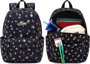 VANS PLECAK SZKOLNY OLD SKOOL CZARNY W KWIATY FLORAL REALM DESKA 2026