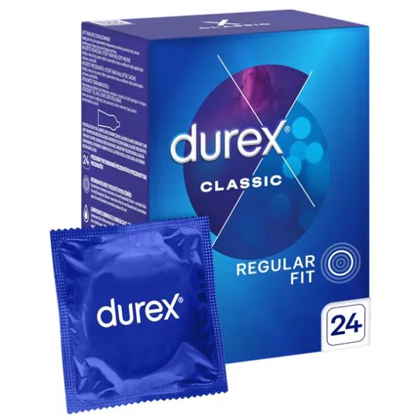 DUREX CLASSIC prezerwatywy klasyczne standardowe nawilżane komfortowe 24szt