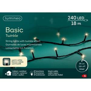 Lampki zewnętrzne LED 1800 cm czarny ciepły biały 8 funkcji