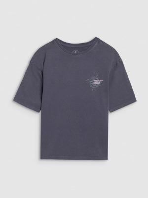 4F koszulka bawełniana t-shirt dla dziewczynki 4FJWSS25TTSHF1853 szary (158)