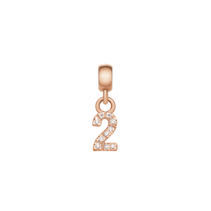Daniel Wellington DW Charm Number 2 Rose Gold
