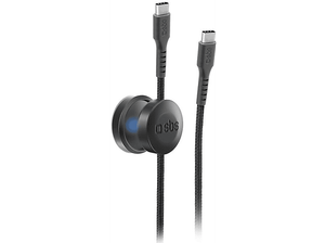Kabel SBS USB-C - z uchwytem magnetycznym 1m Czarny
