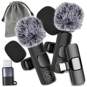 2x MIKROFON BEZPRZEWODOWY KRAWATOWY DO IPHONE TELEFONU KOMPUTERA USB-C